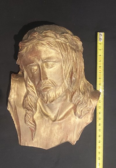 Plaster head of Christ