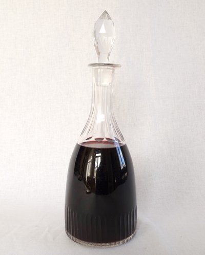 Decanter per vino in cristallo tagliato Baccarat o Le Creusot - XIX secolo circa 1840