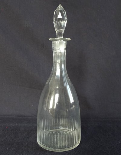 Decanter per vino in cristallo tagliato Baccarat o Le Creusot - XIX secolo circa 1840