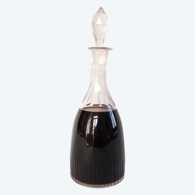 Decanter per vino in cristallo tagliato Baccarat o Le Creusot - XIX secolo circa 1840