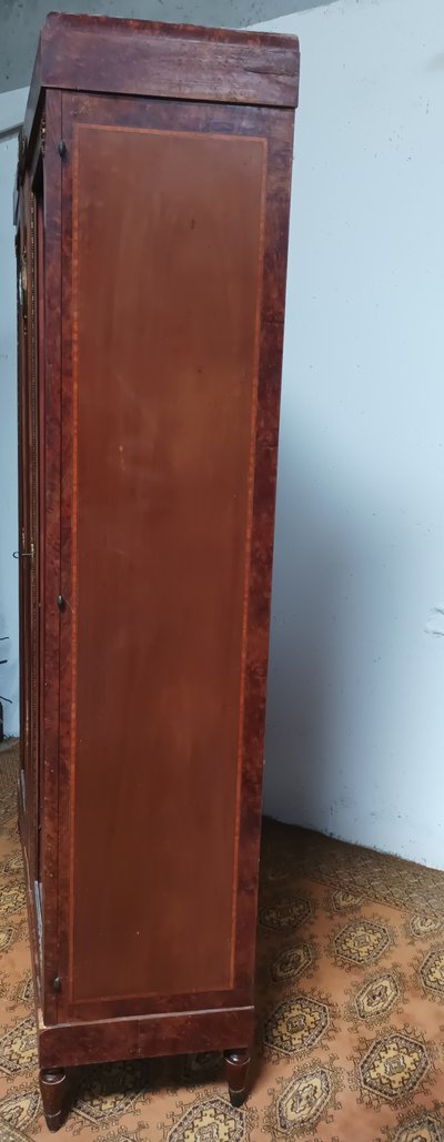 Louis XVI library in cedar burl
