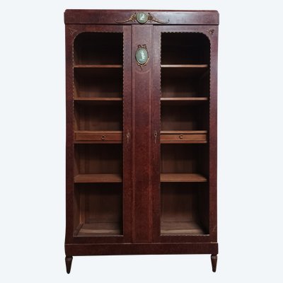 Louis XVI library in cedar burl