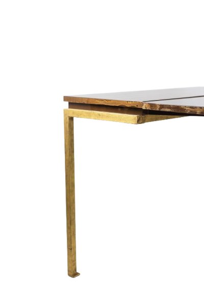 Maison Jansen. Pair of gilded iron console tables. Circa 1970. LS63551756U