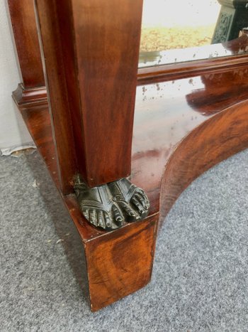 Console En Acajou Et Marbre « retour D’Égypte ». Empire, XIXe Siècle