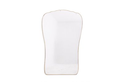Coppia di specchi in ottone dorato. Circa 1970. LS63611176B