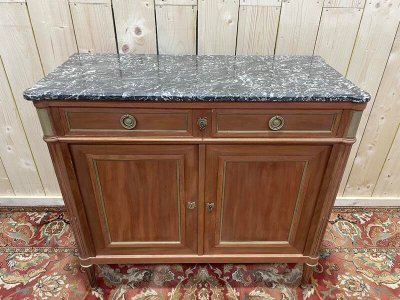 Louis XVI a buffet a basso stile in mogano e marmo