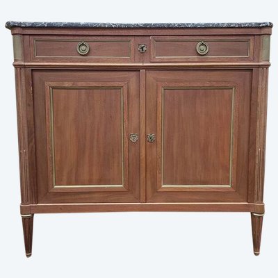 Louis XVI a buffet a basso stile in mogano e marmo