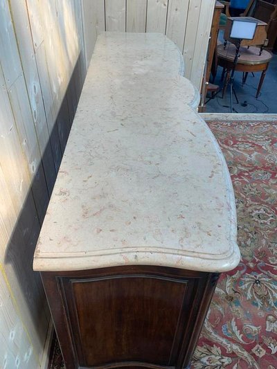 Walns Walnussbüro in Walnuss und Marmor in Walish Walnut