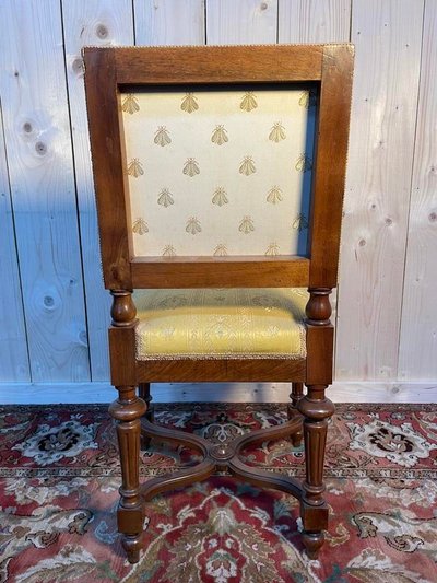 Continuation of 6 Napoleon III chairs in walnut and fabric