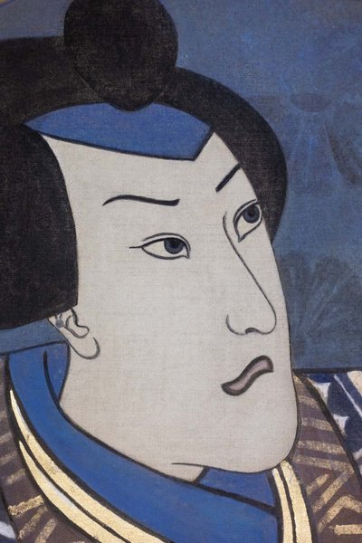 Toile peinte représentant un samouraï japonais. Contemporain. LS6341678U