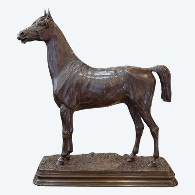 Scultura - Il cavallo di caolino, Alfred Dubucand (1828 - 1894) - Bronzo