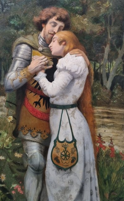 Scuola francese della fine del XIX secolo - L'addio del cavaliere