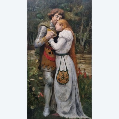 Scuola francese della fine del XIX secolo - L'addio del cavaliere