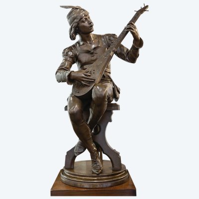 Scultura - Oysel Il Trovatore, Emile Boisseau (1842-1923) - Bronzo