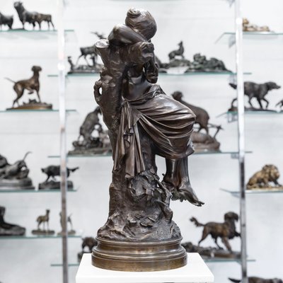 Sculpture - Le Sommeil , Luca Madrassi (1848-1919) - Bronze