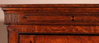 Buffet 2 Corps Dit Cupboard En Chêne - 18° Siècle
