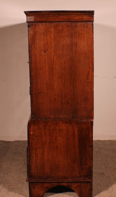Buffet 2 Corps Dit Cupboard En Chêne - 18° Siècle
