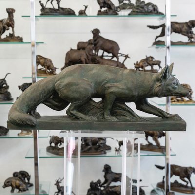 Sculpture - Le Renard , Henri Bargas - Terre Cuite