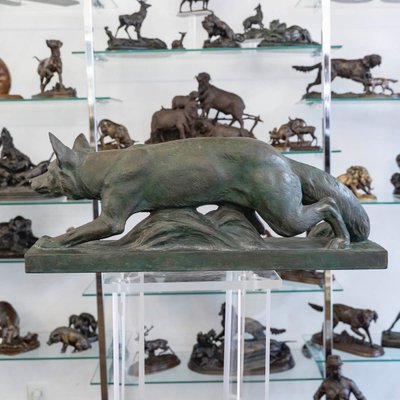 Sculpture - Le Renard , Henri Bargas - Terre Cuite