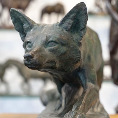 Sculpture - Le Renard , Henri Bargas - Terre Cuite