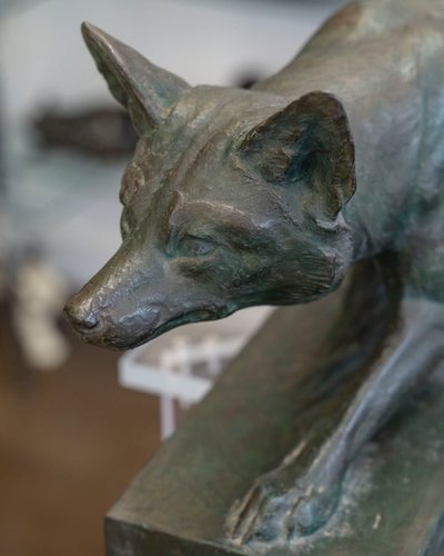 Sculpture - Le Renard , Henri Bargas - Terre Cuite
