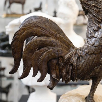 Sculpture - Le Coq , Victor Rousseau (1865-1954) - Bronze