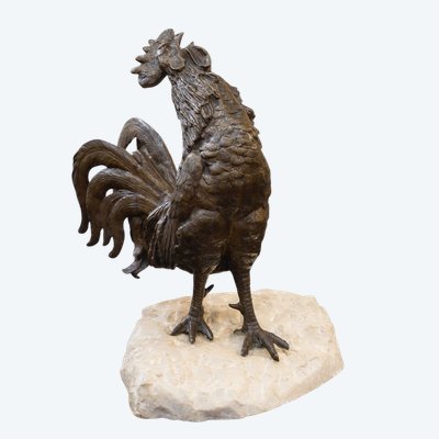 Sculpture - Le Coq , Victor Rousseau (1865-1954) - Bronze
