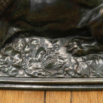 Sculpture - Tiger Devouring A Gharial , Antoine-louis Barye (1795-1875) - Bronze