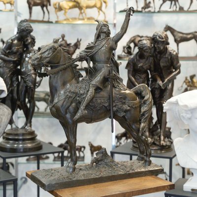 Scultura - Clovis Vainqueur, Édouard Drouot (1859-1945) - Bronzo