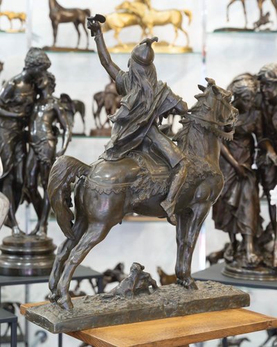 Scultura - Clovis Vainqueur, Édouard Drouot (1859-1945) - Bronzo