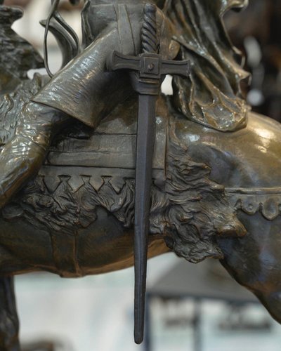 Scultura - Clovis Vainqueur, Édouard Drouot (1859-1945) - Bronzo