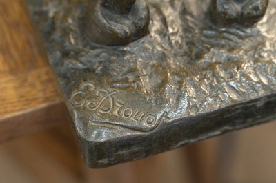 Scultura - Clovis Vainqueur, Édouard Drouot (1859-1945) - Bronzo
