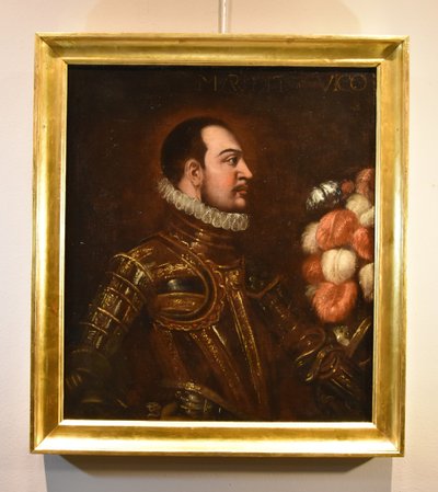 Portrait De Chevalier En Armure, Ecole Vénitienne Début XVIIe Siècle