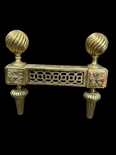 Pair of andirons - Bronze - 19th century