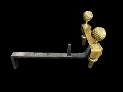 Pair of andirons - Bronze - 19th century