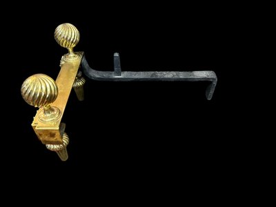 Pair of andirons - Bronze - 19th century
