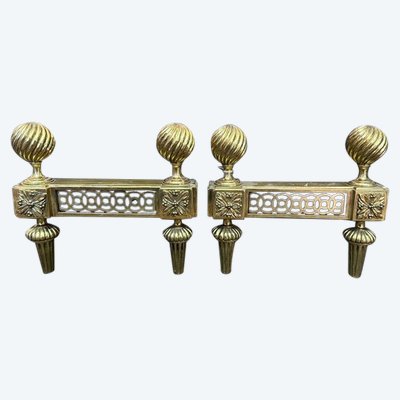 Pair of andirons - Bronze - 19th century