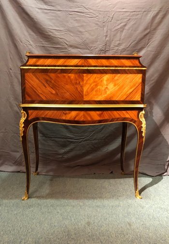 Bureau Cylindre De Milieu, Circa 1830. Estampille De Charles-guillaume Winckelsen (1812 - 1871)