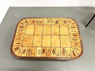 Roger Capron rectangular coffee table, "Herbiers" model