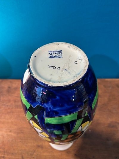 Keramis - Art Deco Vase - Floral Pattern