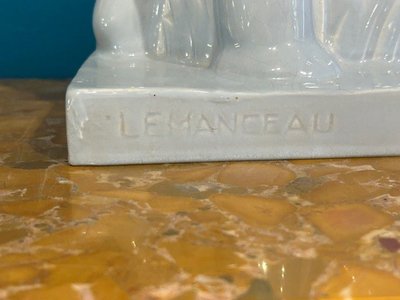 Charles Lemenceau (1905-1980) - Elefante e il suo cucciolo 