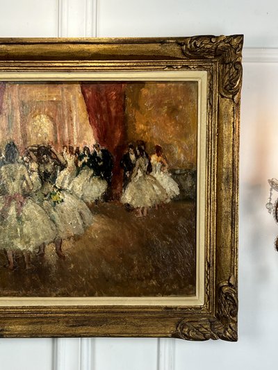 MARCEL COSSON 1878–1956, Gemälde auf Holzplatte „Opernszene“, gut gerahmt