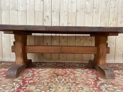 Solid oak monastery table