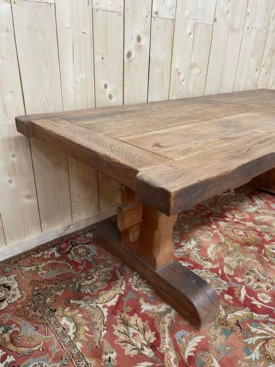 Solid oak monastery table