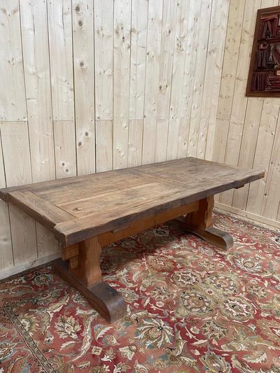 Solid oak monastery table