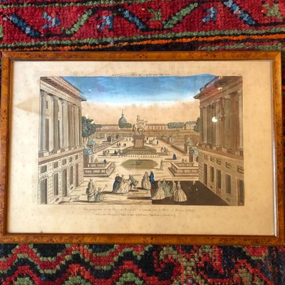 Paris, Vier Guckkastenbilder, 18. Jahrhundert