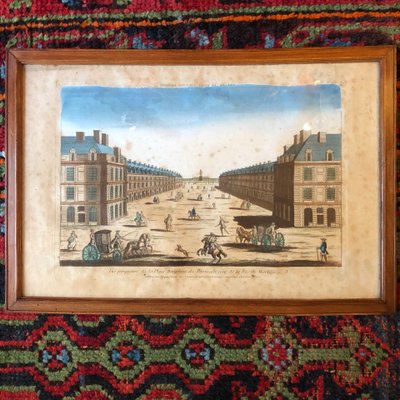Paris, Vier Guckkastenbilder, 18. Jahrhundert