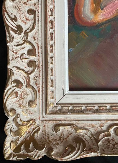 Dipinto HSP "La Songeuse" Nudo di André CLAUDOT (1892-1982) + cornice