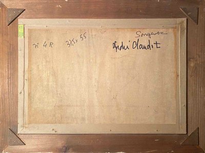 Dipinto HSP "La Songeuse" Nudo di André CLAUDOT (1892-1982) + cornice
