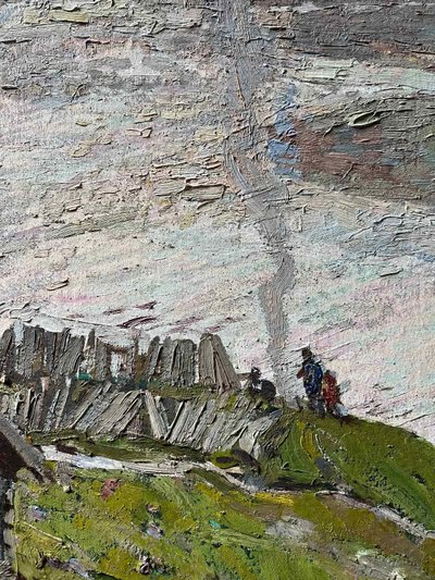 HSP-Gemälde „Landschaft bei Moskau“ Russische Schule Pietr Syssoiev (1929 – 2001)